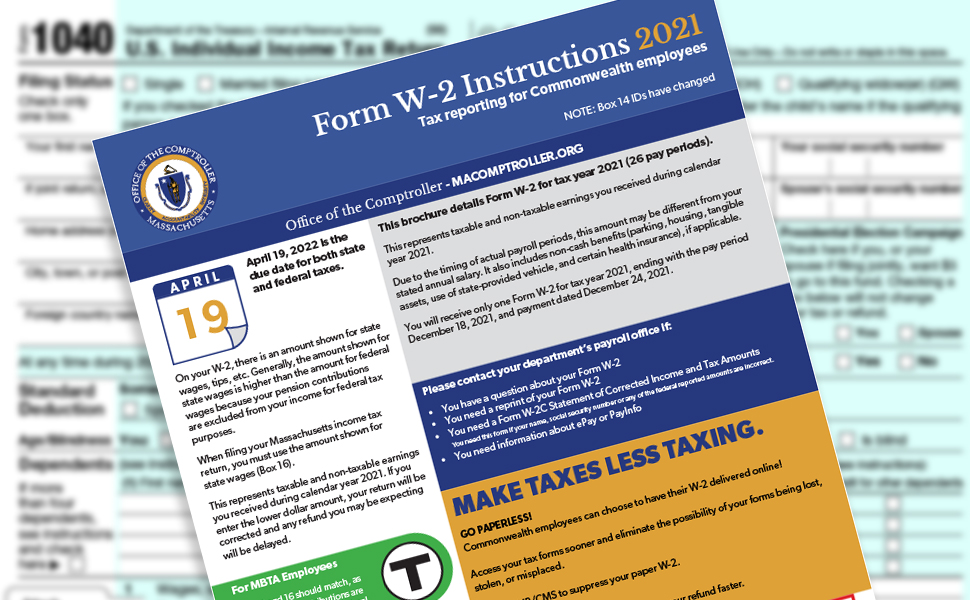 Form W 2 Instructions For Tax Year 2021 Now Available On MAComptroller 